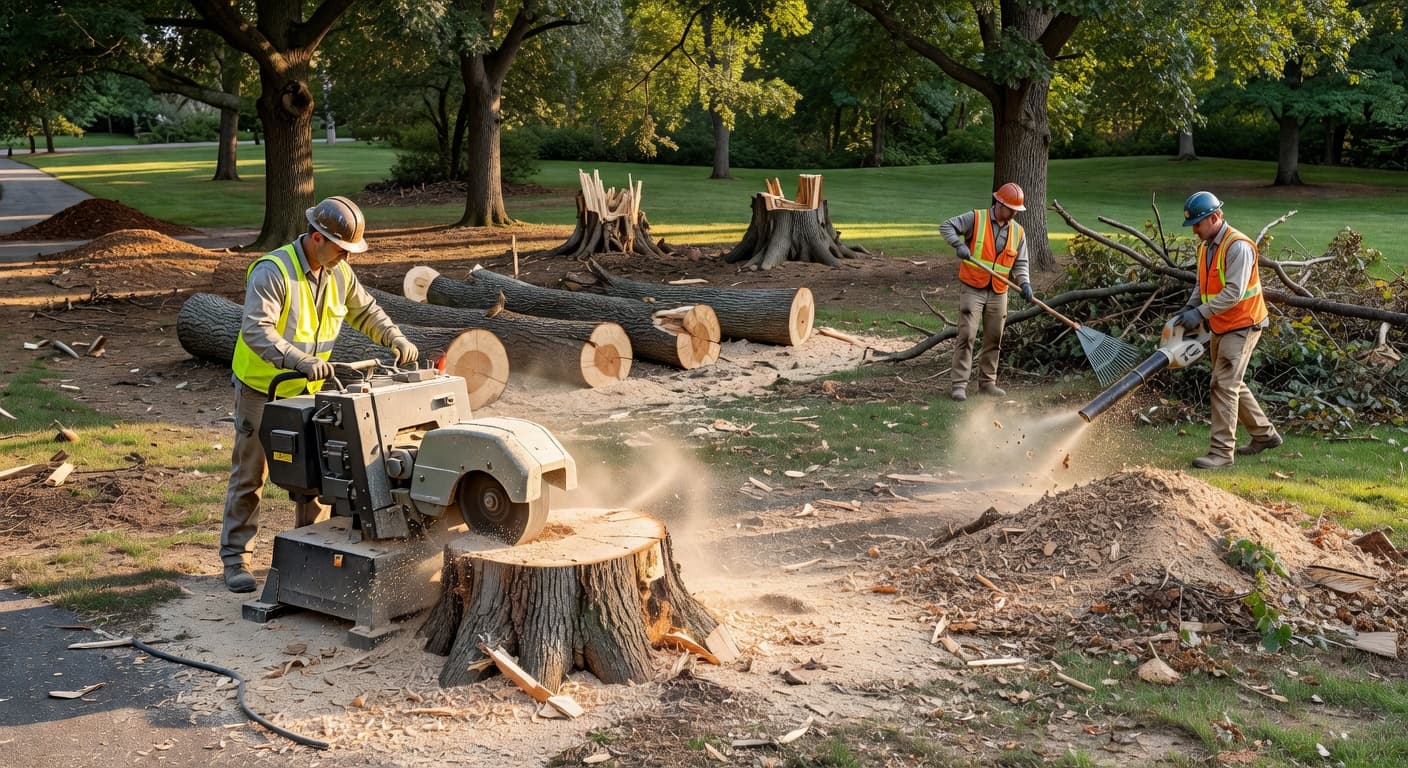 3 Trees, 5 Stumps, and 1 Saturday: A Full Property Transformation in Mason